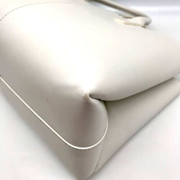 Mansur Gavriel White Leather Convertible Satchel - Picture 7 of 12